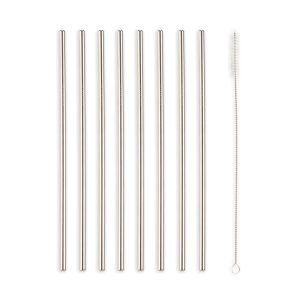 Stainless Steel Straws - Set of 10
