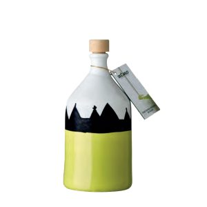 Extra Virgin Olive Oil in Hand-painted Ceramic Bottle