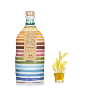 Intense Fruity Extra Virgin Olive Oil in Rainbow Ceramic Bottle