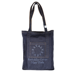 Caffè Rockefeller Center Denim Tote Bag