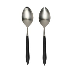 Ares Argento & Black Salad Serving Set