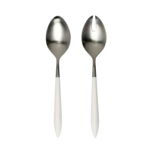 Ares Argento & White Salad Serving Set