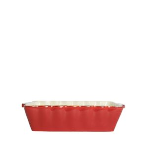 Italian Bakers Red Medium Rectangular Baker