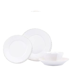 Lastra White Four-Piece Place Setting