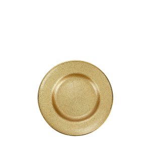 Metallic Glass Gold Salad Plate