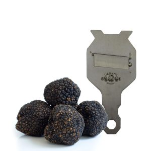 Burgundy Truffles and Metal Slicer