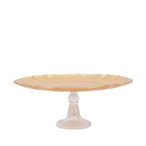 Baroque Glass Gold Cake Stand