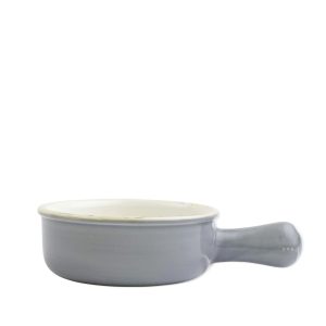 Italian Bakers Gray Small Round Baker with Large Handle